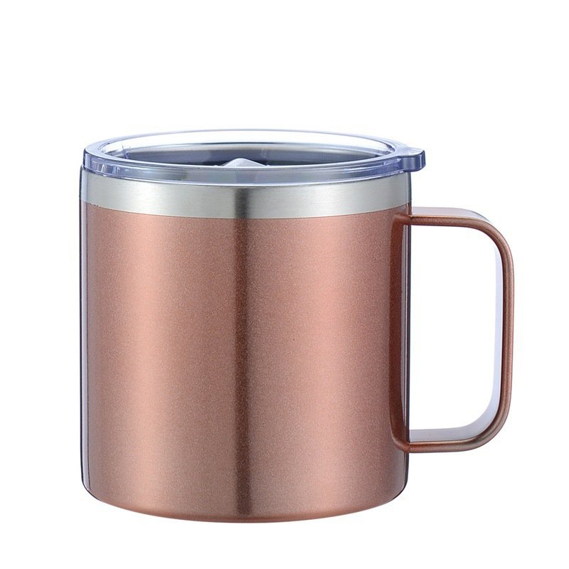 12oz/14oz 304 Stainless Steel Insulated Mug with Handle and Lid sku image 24