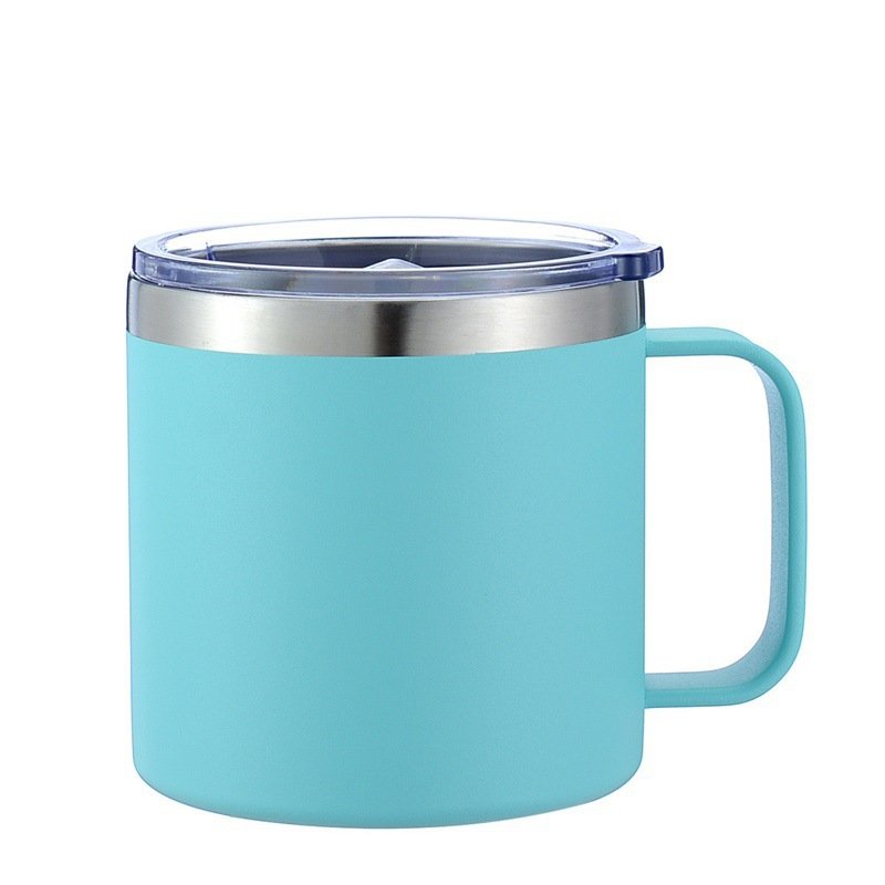 12oz/14oz 304 Stainless Steel Insulated Mug with Handle and Lid sku image 28