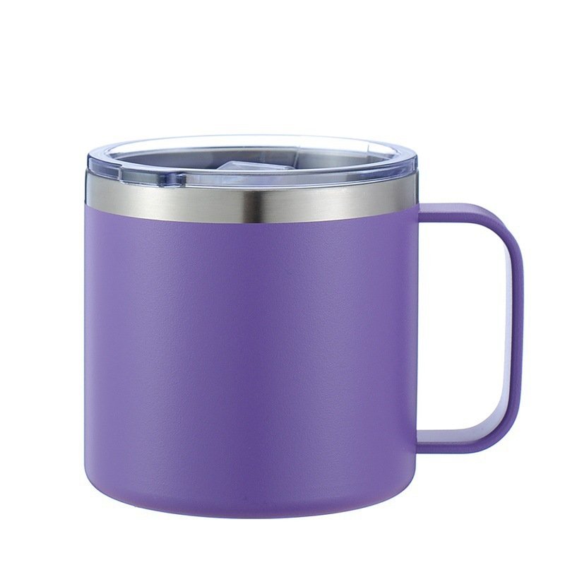 12oz/14oz 304 Stainless Steel Insulated Mug with Handle and Lid sku image 29
