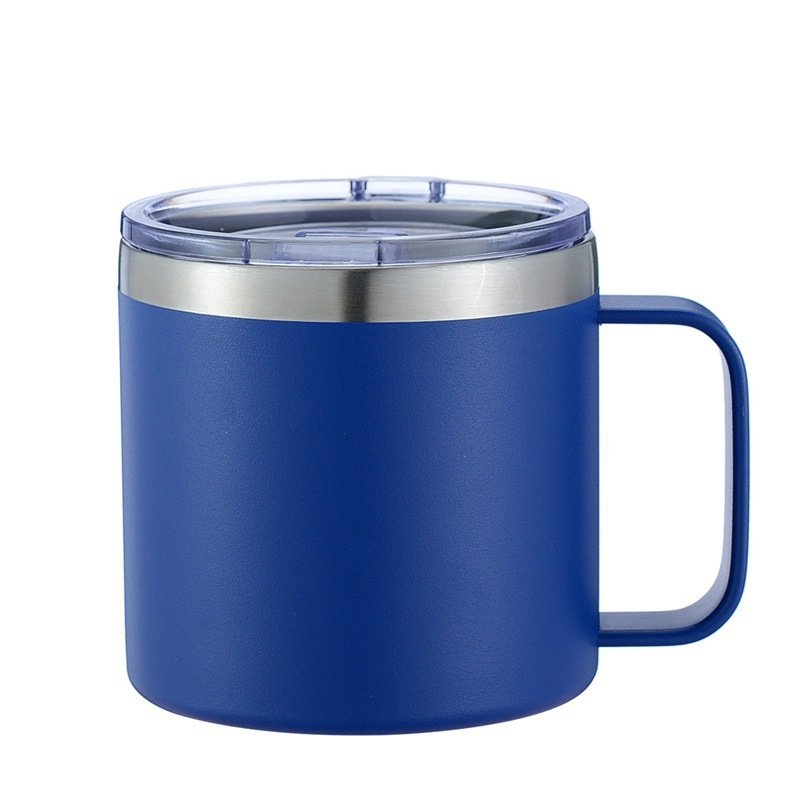 12oz/14oz 304 Stainless Steel Insulated Mug with Handle and Lid sku image 3