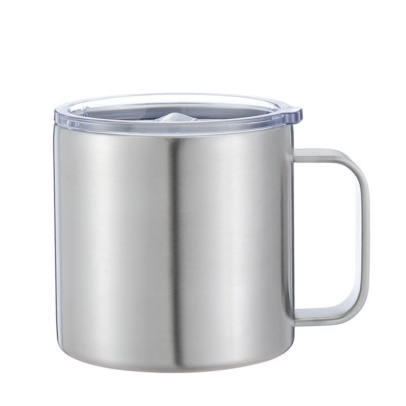 12oz/14oz 304 Stainless Steel Insulated Mug with Handle and Lid sku image 6