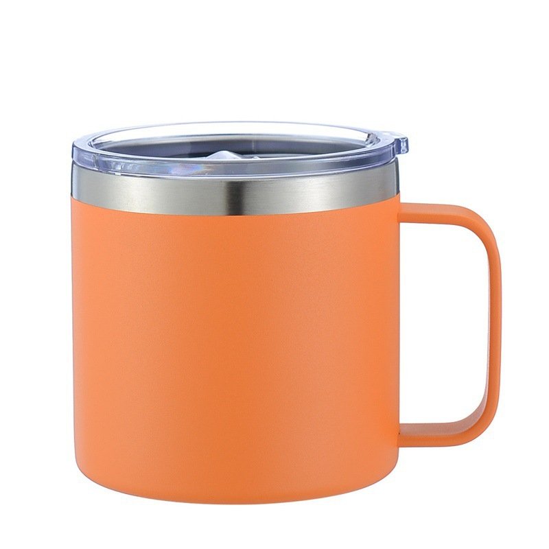 12oz/14oz 304 Stainless Steel Insulated Mug with Handle and Lid sku image 9