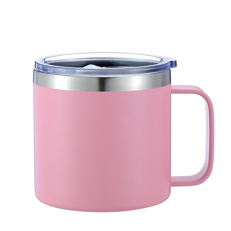 12oz/14oz 304 Stainless Steel Insulated Mug with Handle and Lid sku image 11