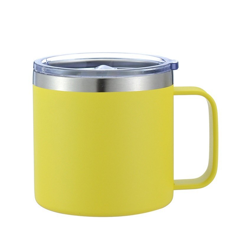 12oz/14oz 304 Stainless Steel Insulated Mug with Handle and Lid sku image 18