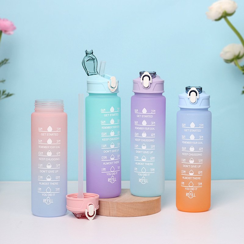 Gradient sports water bottles in assorted colors