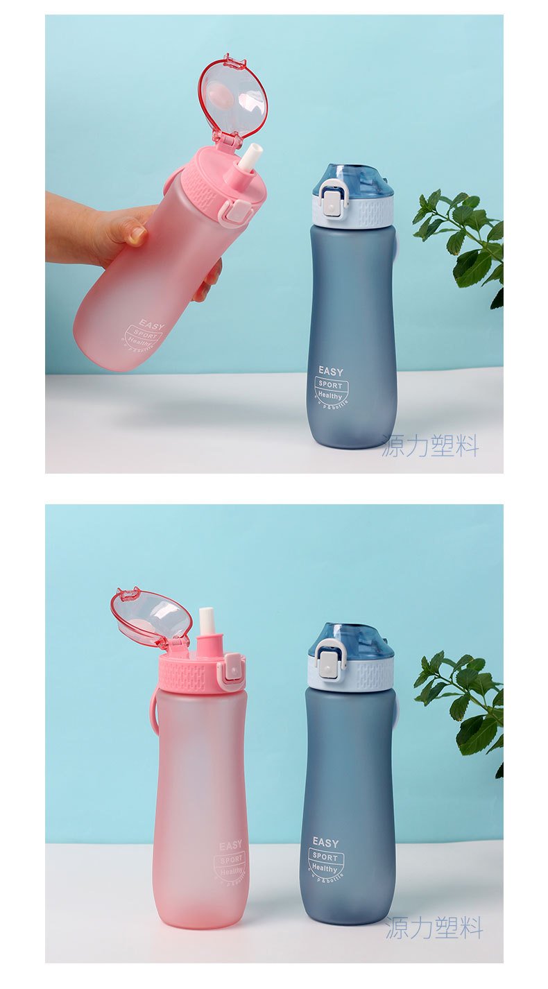 800ml Frosted Sports Water Bottle with Carry Handle detail image 10