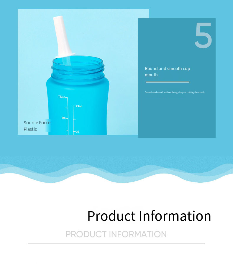 800ml Frosted Sports Water Bottle with Carry Handle detail image 5