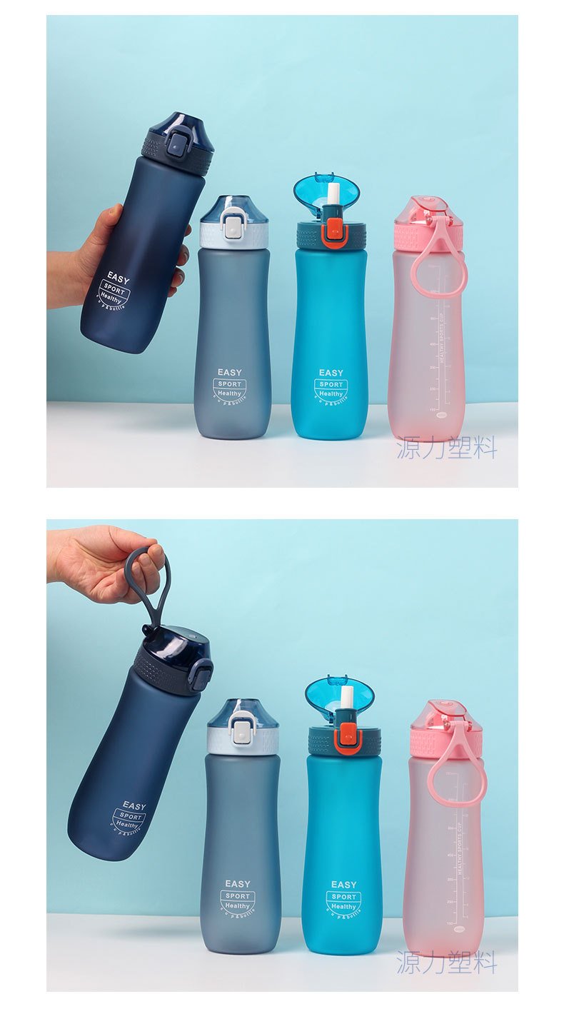 800ml Frosted Sports Water Bottle with Carry Handle detail image 9