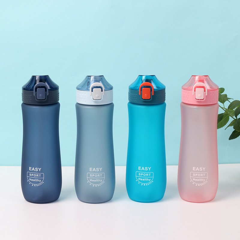 800ml Frosted Sports Water Bottle with Carry Handle main image 2