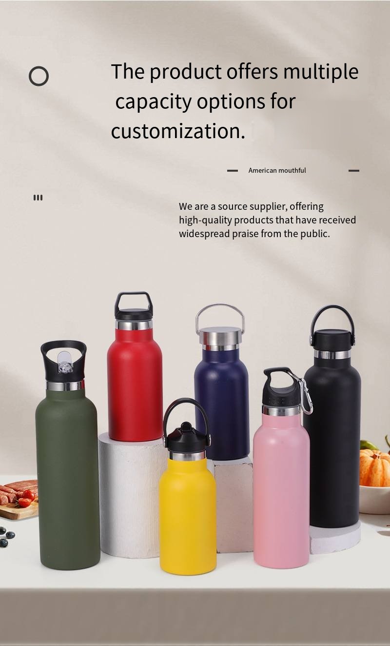 Wide-Mouth 304 Stainless Steel Cycling Bottle detail image 3