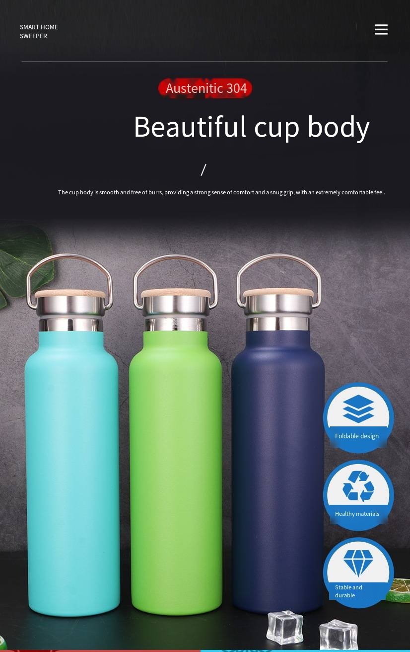 Large-Capacity Wide-Mouth Stainless Steel Thermal Bottle detail image 1