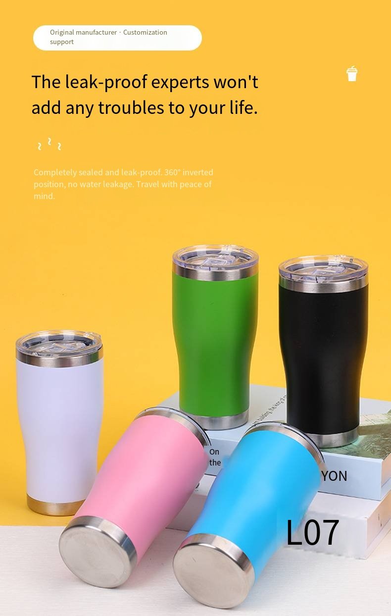 20oz Curved Stainless Steel Travel Tumbler detail image 3