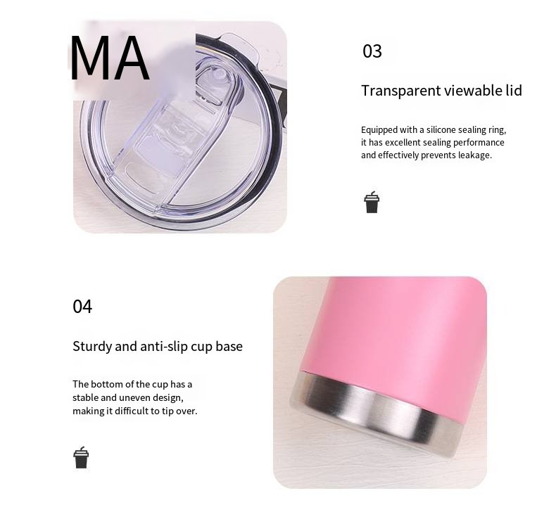 20oz Curved Stainless Steel Travel Tumbler detail image 8