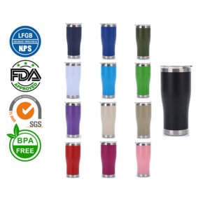 20oz Curved Stainless Steel Travel Tumbler main image 1