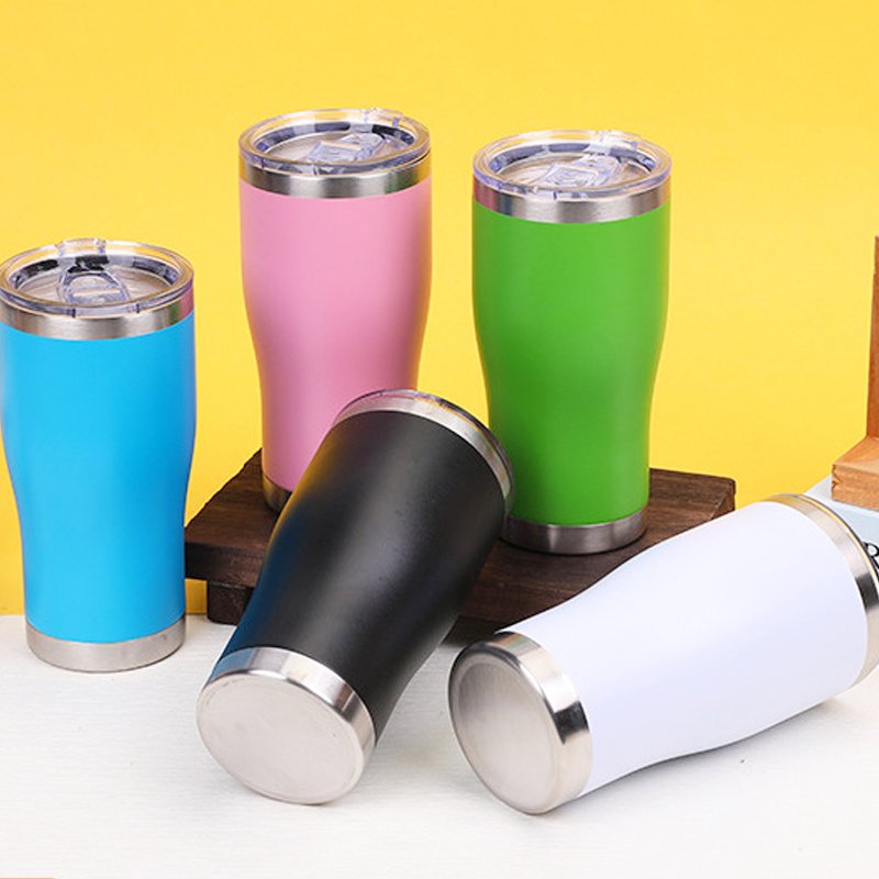 20oz Curved Stainless Steel Travel Tumbler main image 2