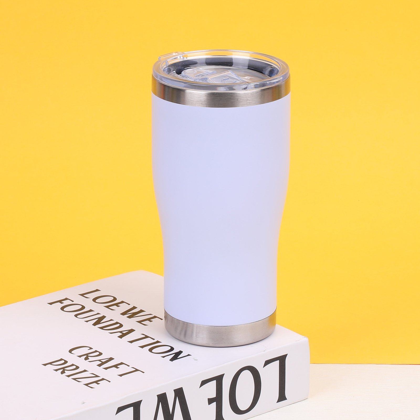 20oz Curved Stainless Steel Travel Tumbler sku image 1