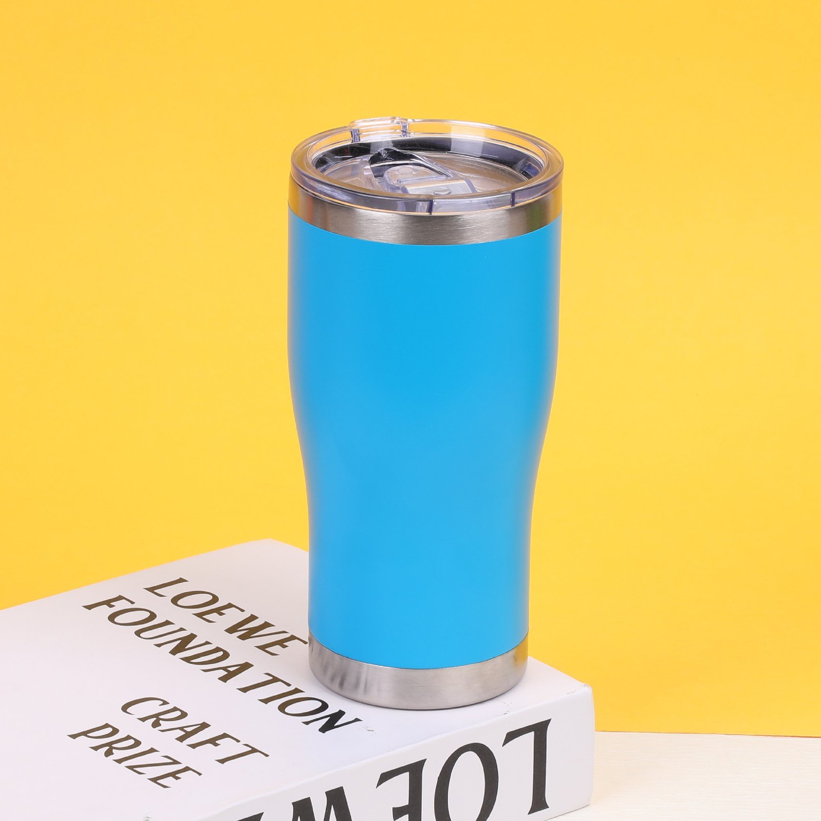20oz Curved Stainless Steel Travel Tumbler sku image 3