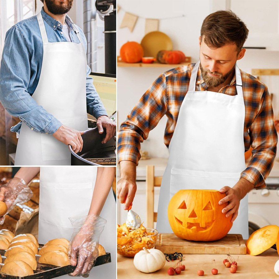 Adjustable Two-Pocket Full-Coverage Kitchen Apron detail image 10