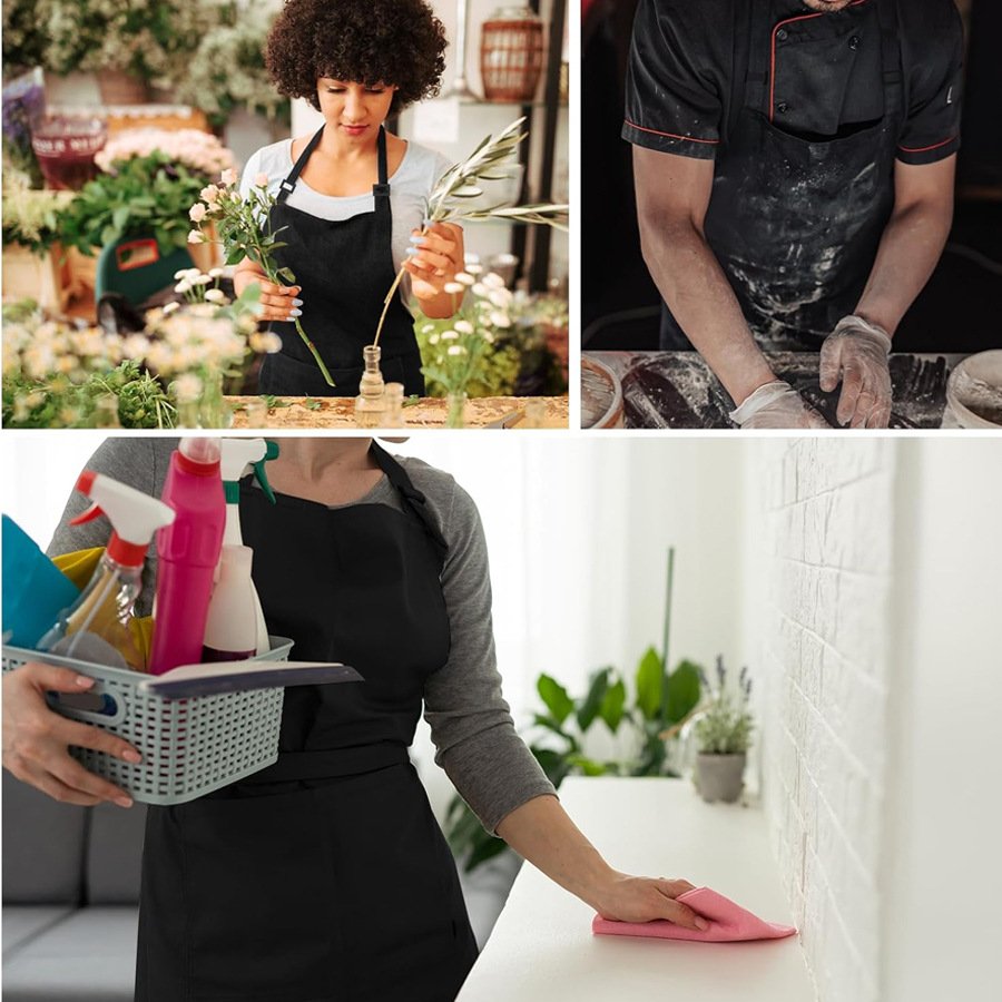 Adjustable Two-Pocket Full-Coverage Kitchen Apron detail image 5