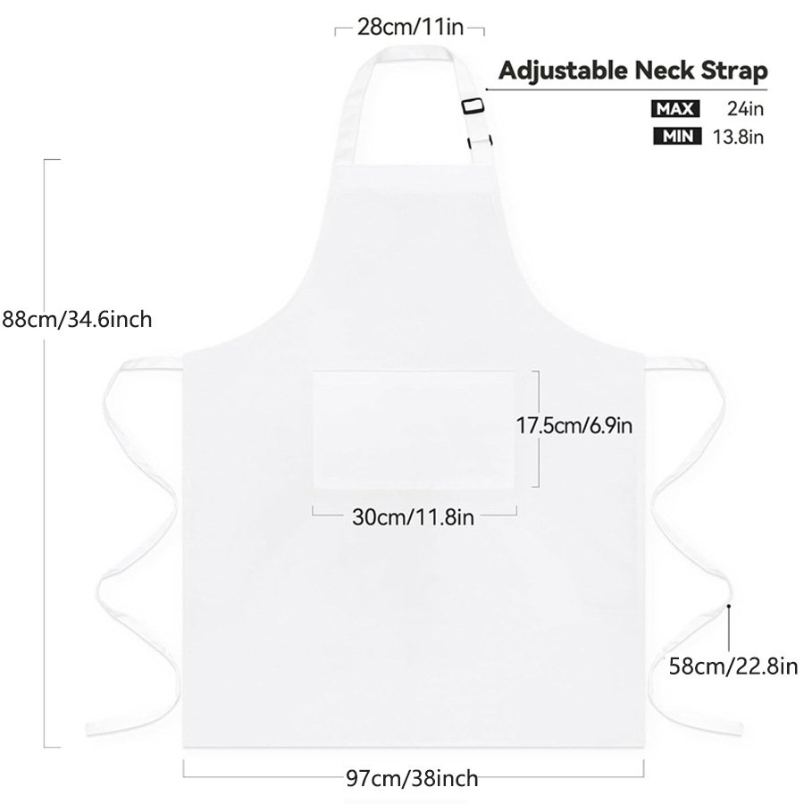 Adjustable Two-Pocket Full-Coverage Kitchen Apron detail image 7
