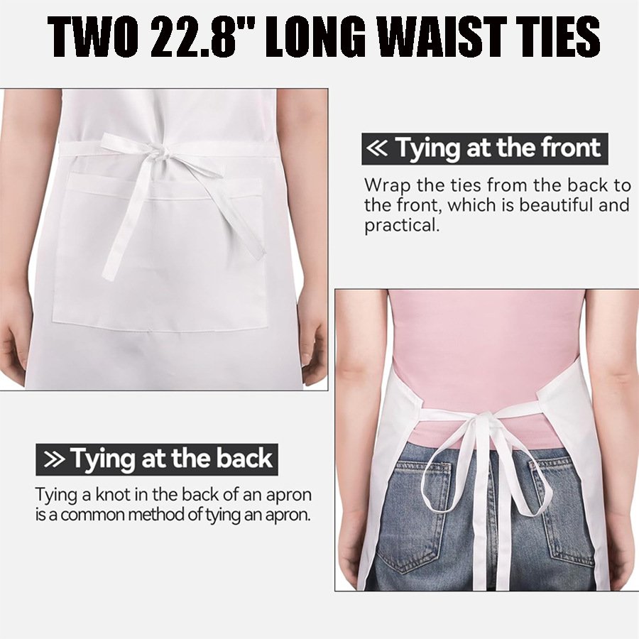 Adjustable Two-Pocket Full-Coverage Kitchen Apron detail image 8
