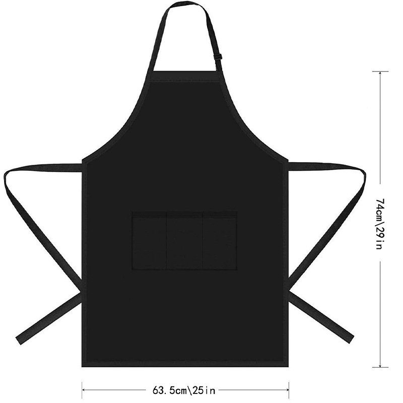 Adjustable Bib Apron with Three Pockets main image 2