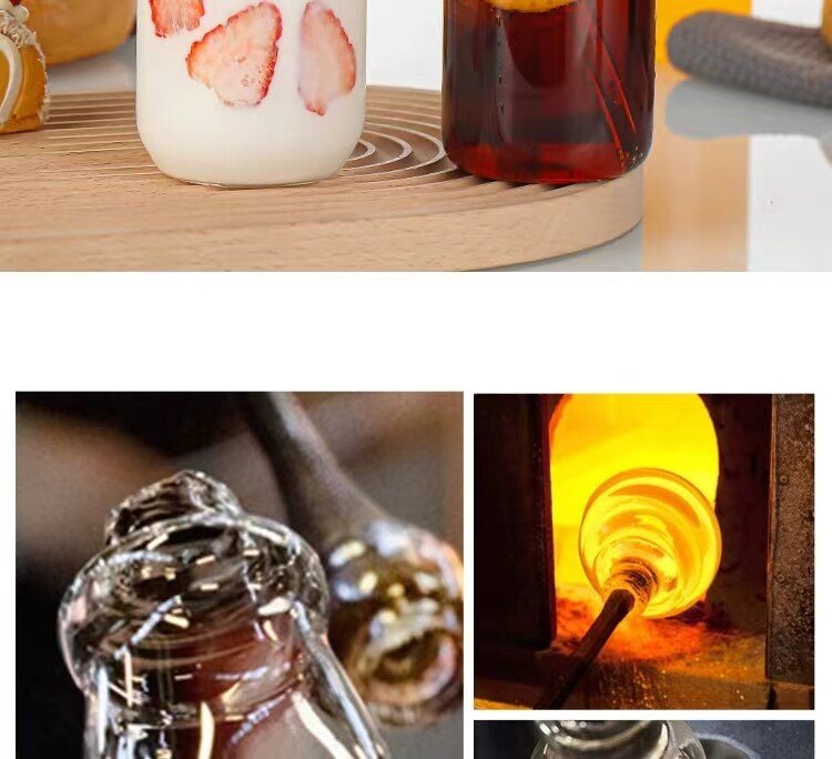 16oz Glass Tumbler with Bamboo Lid and Straw detail image 6