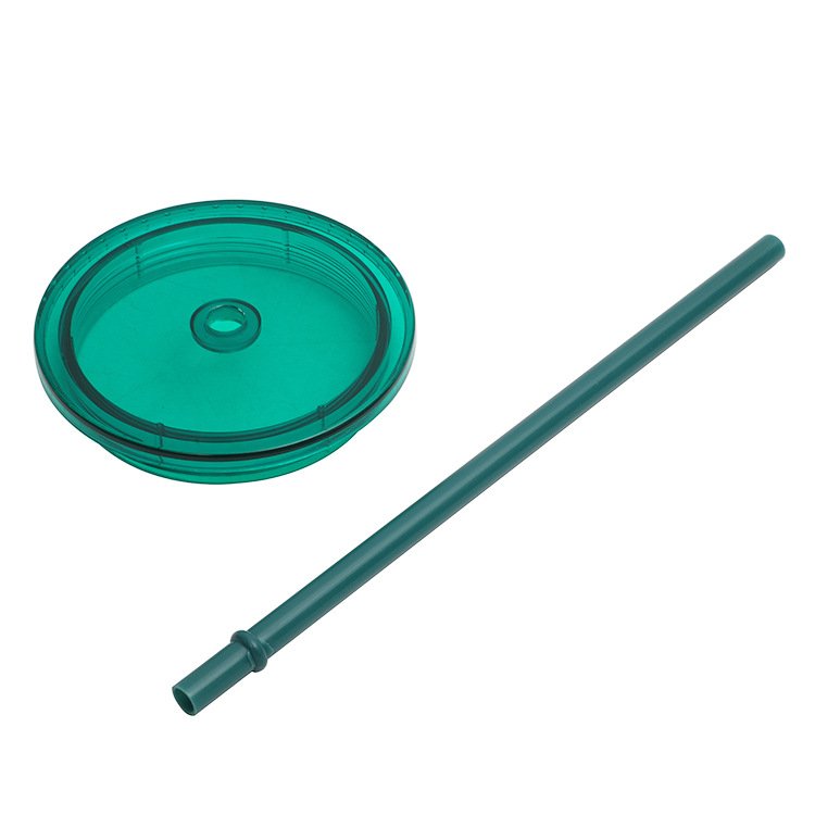 16oz Double-Wall Plastic Tumbler with Straw detail image 5