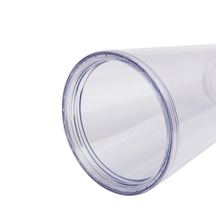 16oz Double-Wall Plastic Tumbler with Straw detail image 6