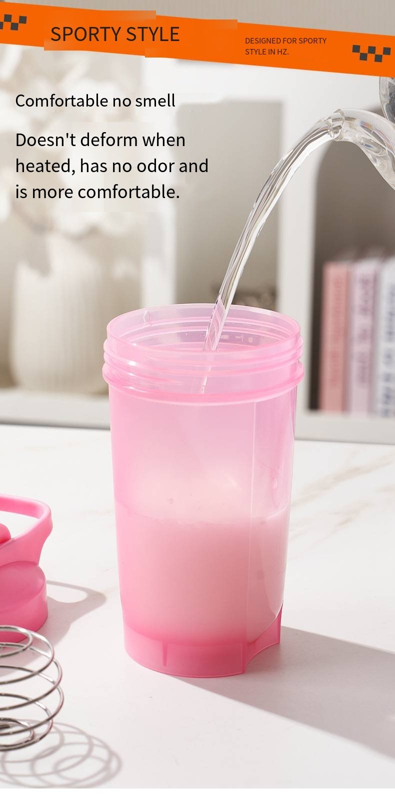 350ml Mini Leakproof Protein Shaker Bottle detail image 10