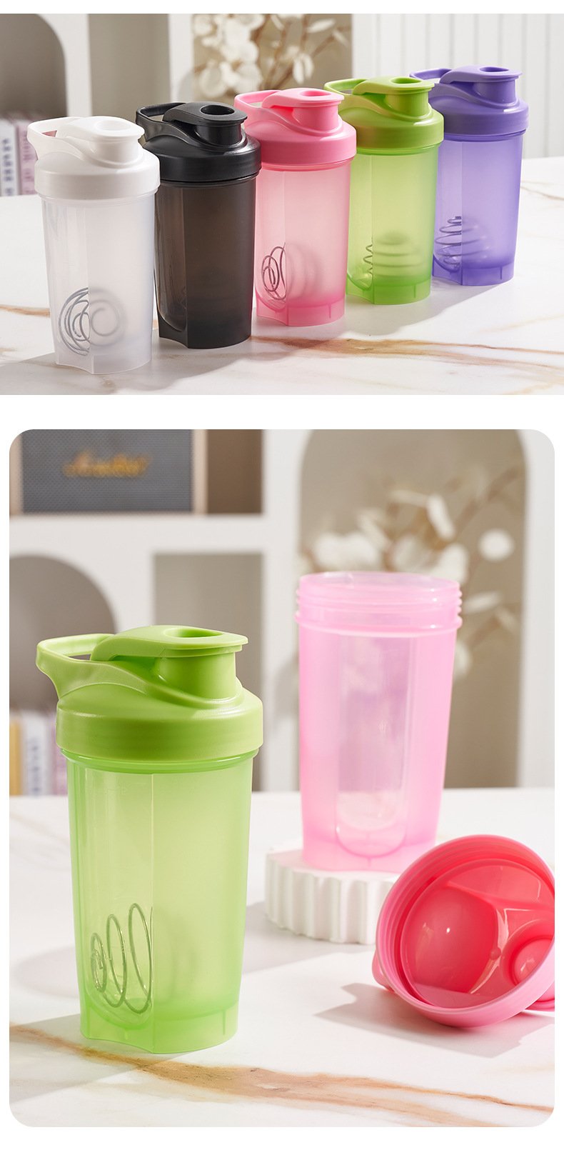 350ml Mini Leakproof Protein Shaker Bottle detail image 20