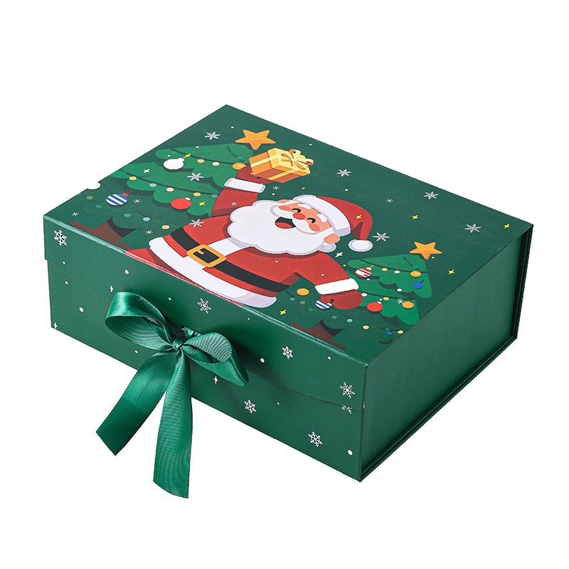 Christmas Magnetic Folding Gift Box with Ribbon sku image 8