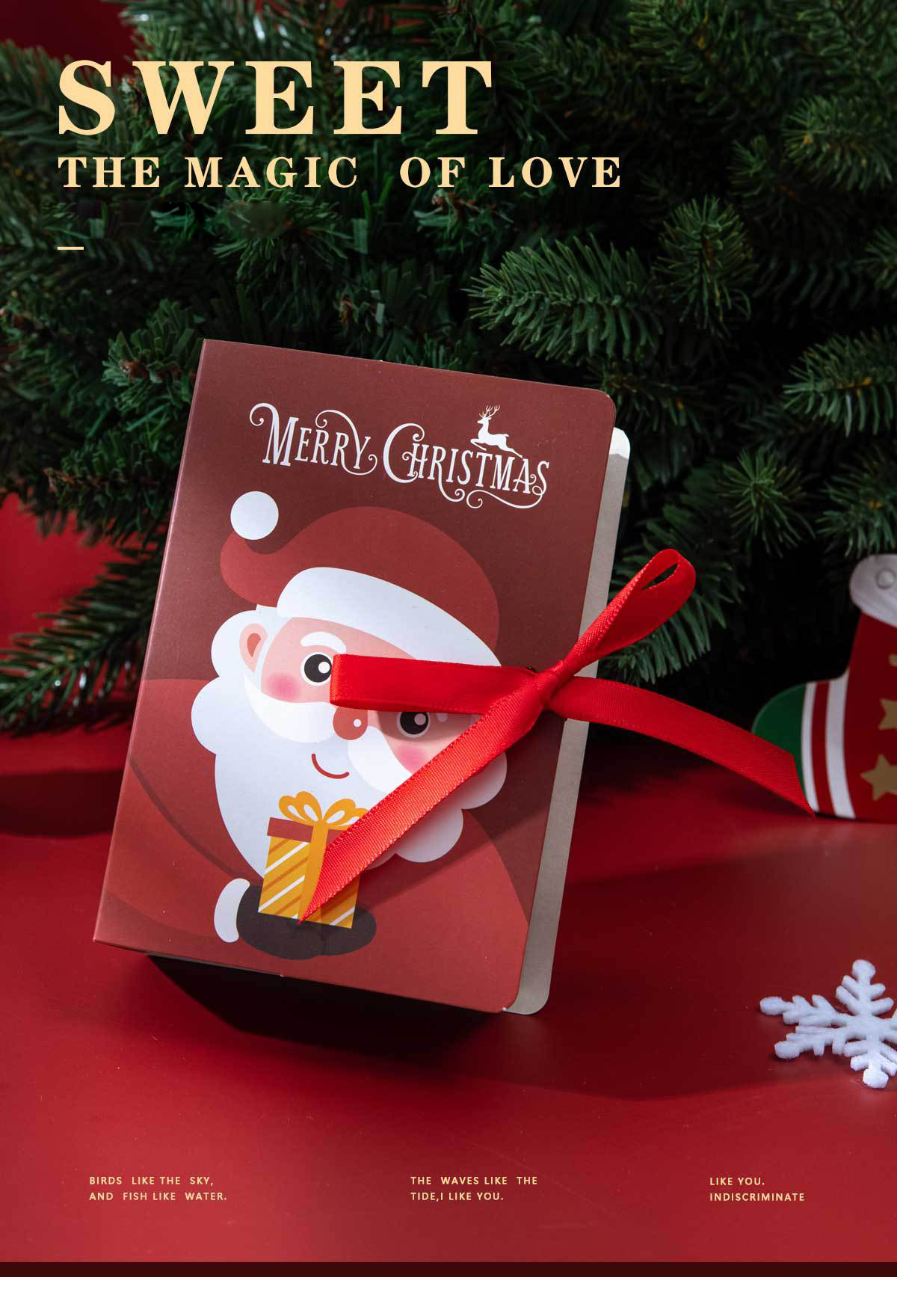Christmas Book-Style Candy and Apple Gift Box detail image 1