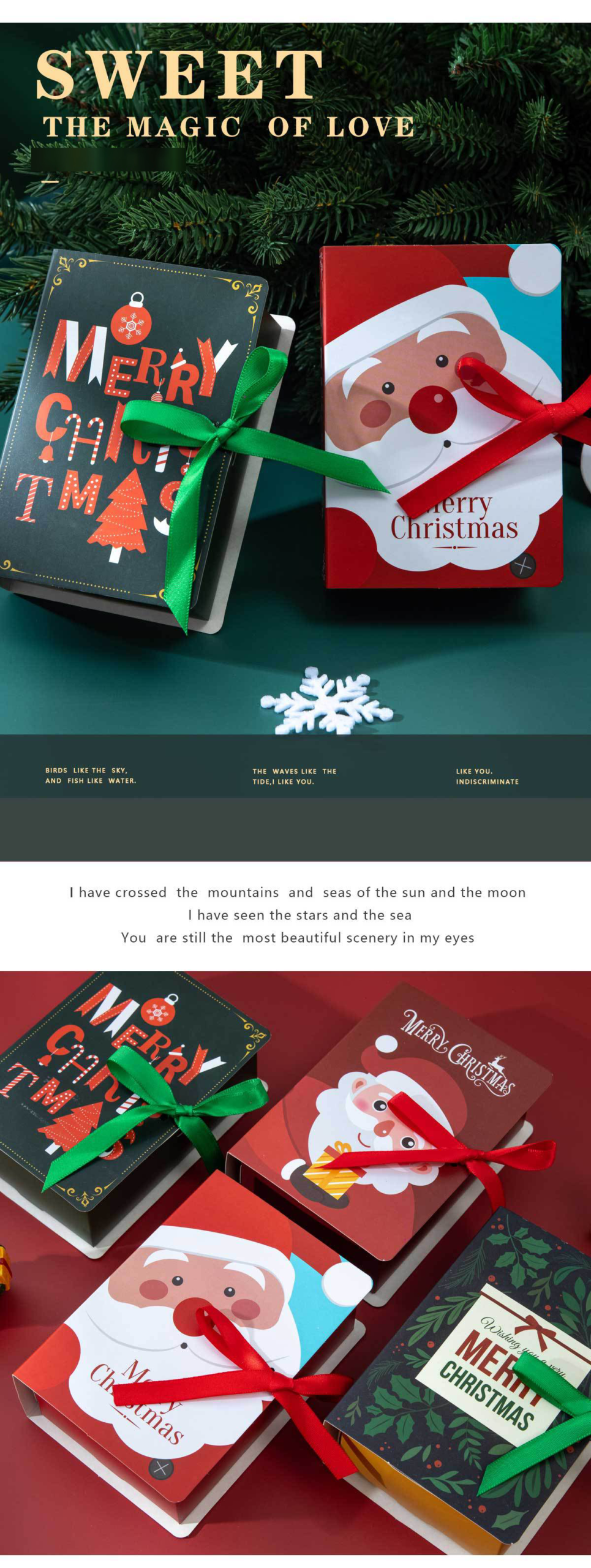 Christmas Book-Style Candy and Apple Gift Box detail image 7