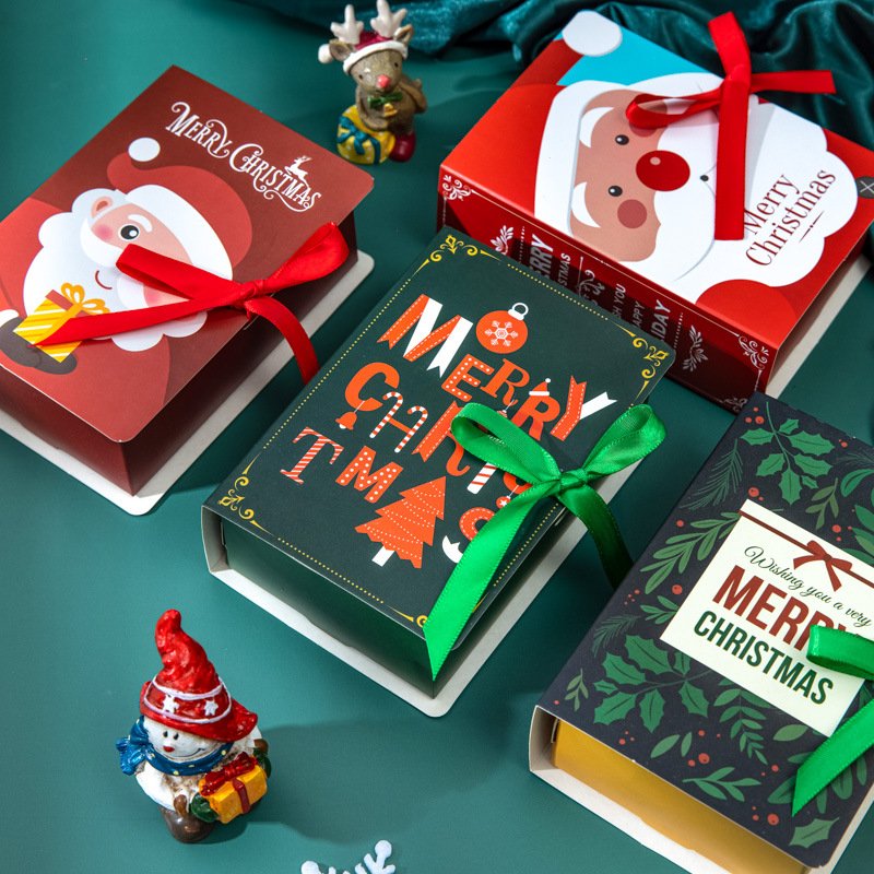 Christmas Book-Style Candy and Apple Gift Box main image 1
