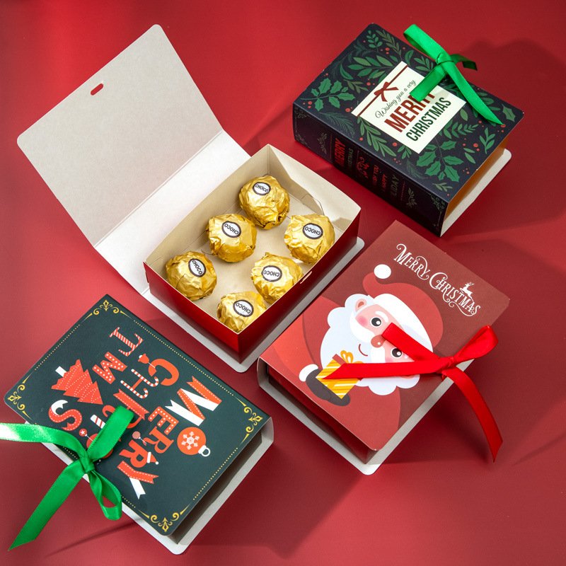 Christmas Book-Style Candy and Apple Gift Box main image 3