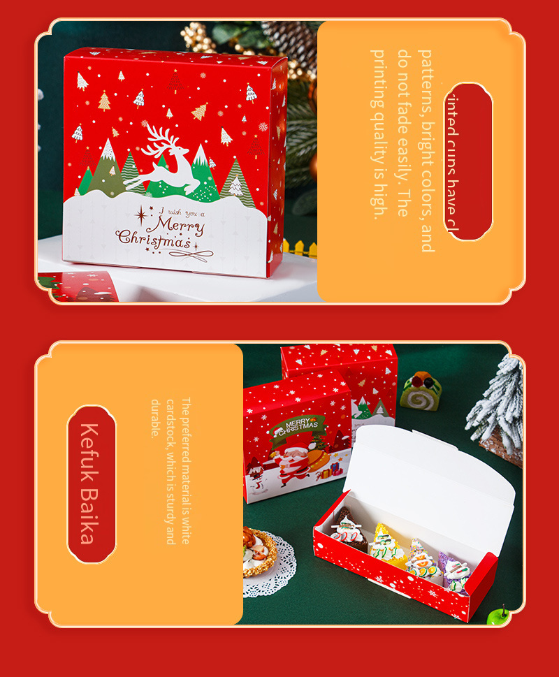 Christmas Bakery Packaging Box for Cupcakes and Cookies detail image 5
