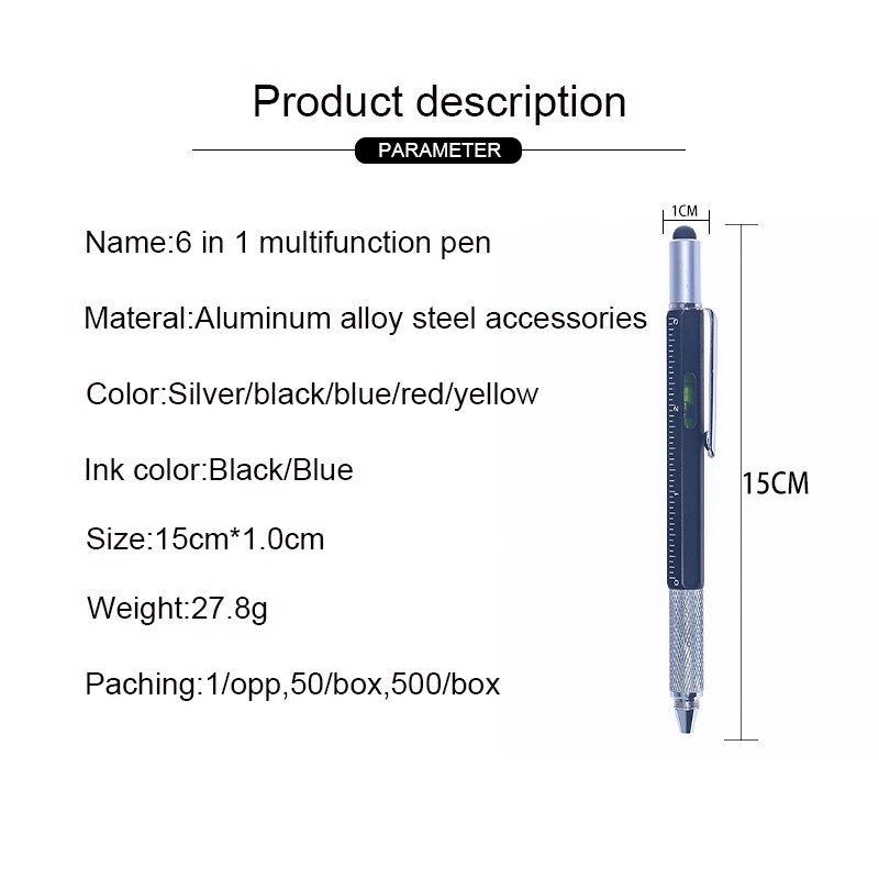 Multi-Function Metal Stylus Ballpoint Pen detail image 1