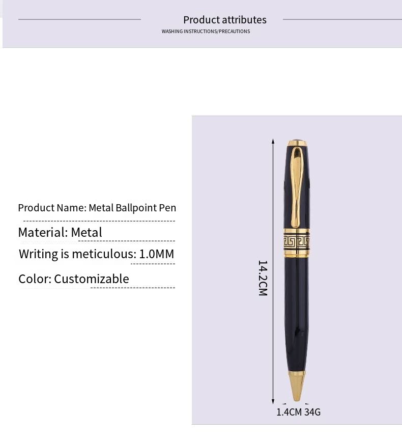 Minimalist Metal Ballpoint Pen with Clip detail image 7