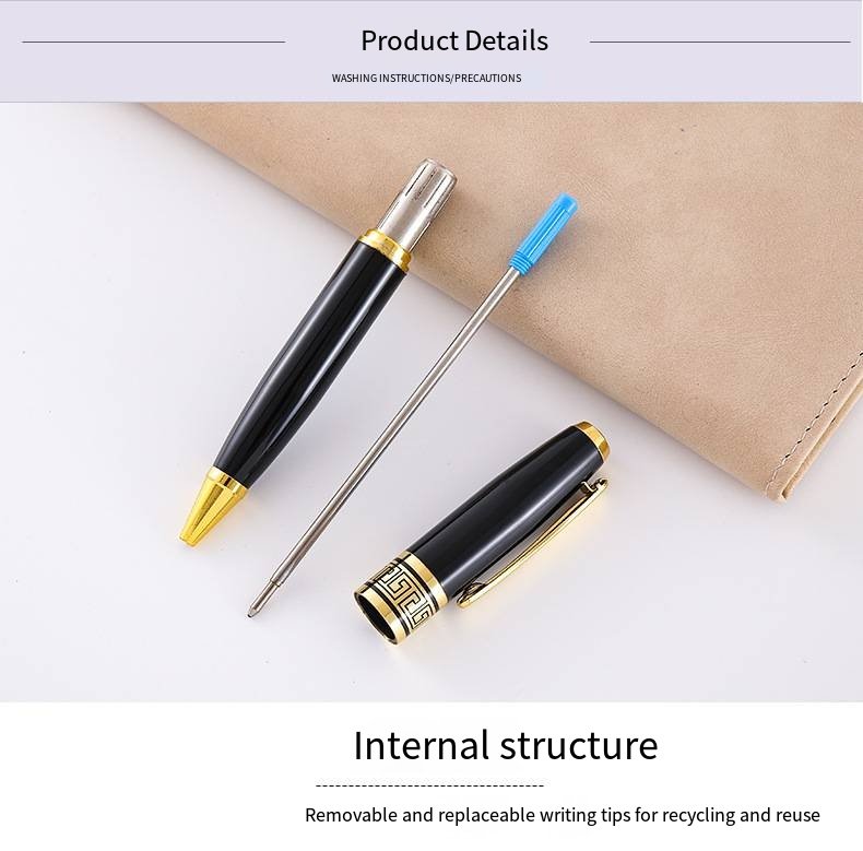 Minimalist Metal Ballpoint Pen with Clip detail image 6