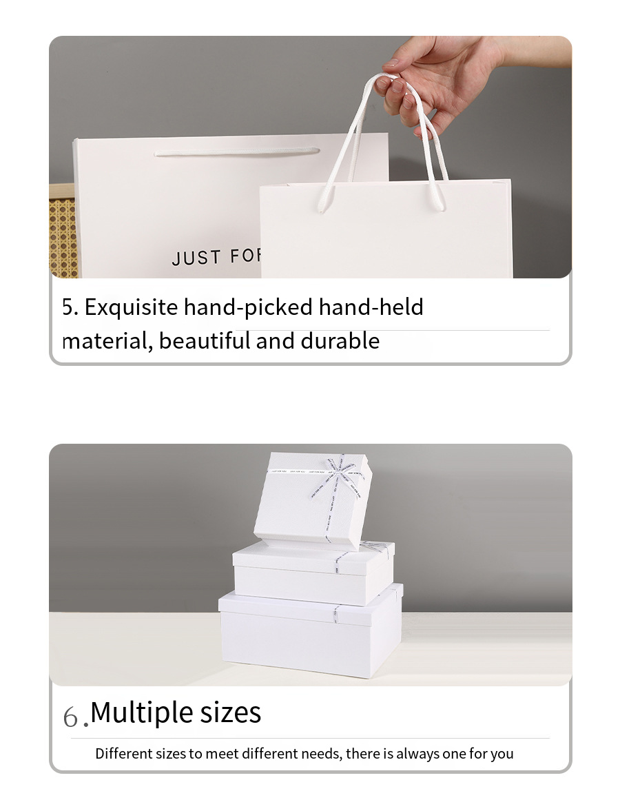 Premium White Bow Two-Piece Gift Box detail image 10