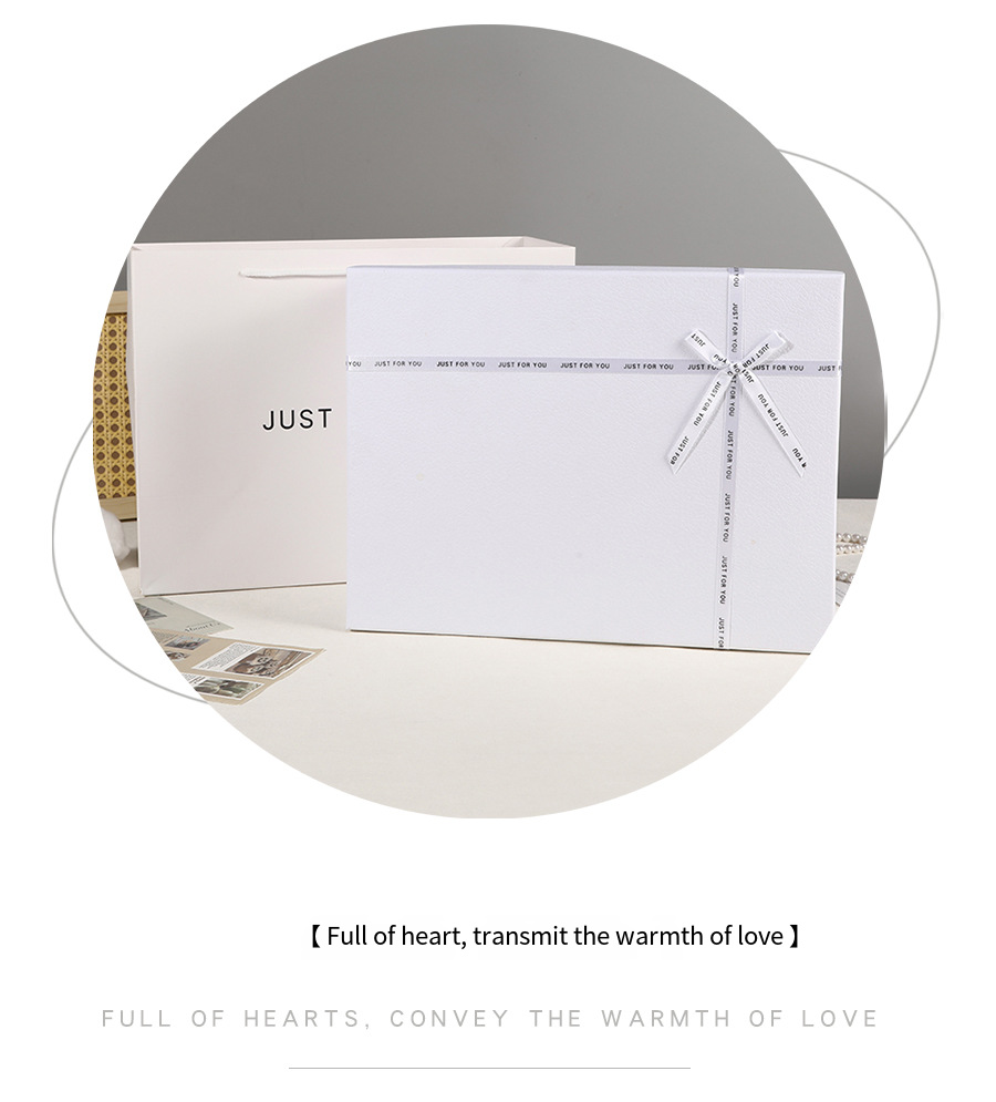 Premium White Bow Two-Piece Gift Box detail image 12
