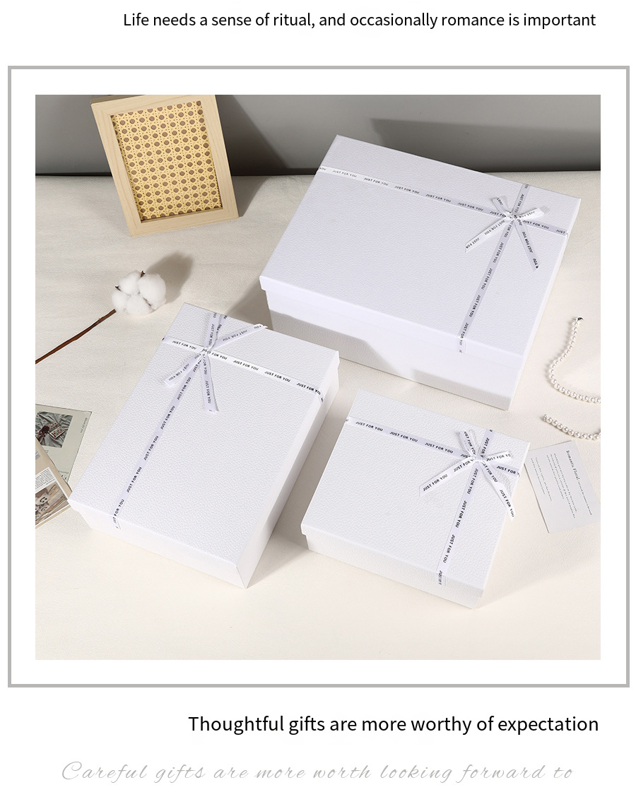 Premium White Bow Two-Piece Gift Box detail image 19