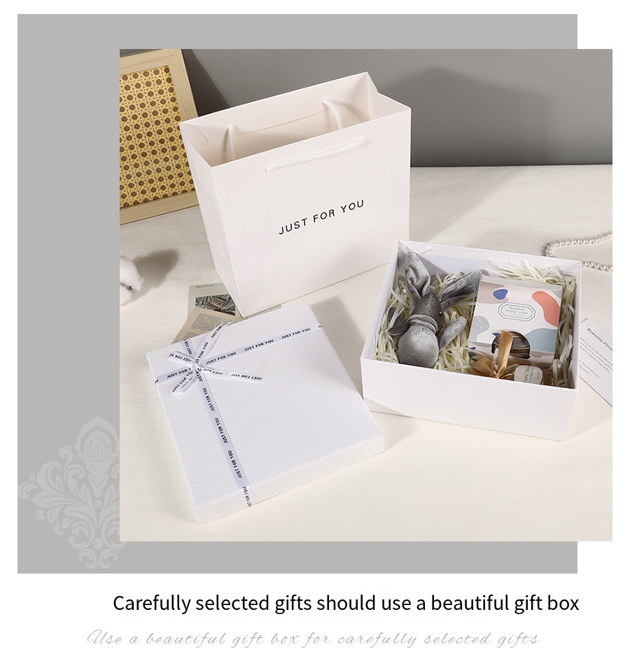 Premium White Bow Two-Piece Gift Box detail image 20