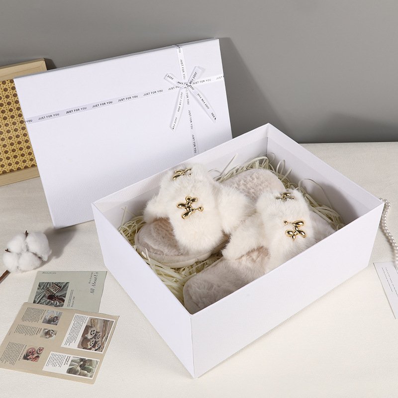 Premium White Bow Two-Piece Gift Box main image 4