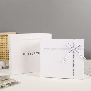 Premium White Bow Two-Piece Gift Box main image 6