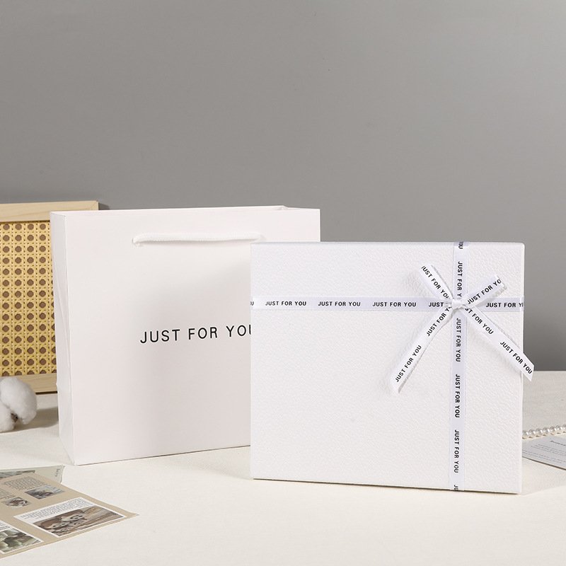 Premium White Bow Two-Piece Gift Box main image 6