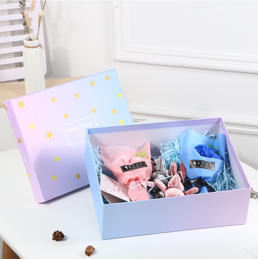 Large Gradient Color Rigid Gift Box with Lid detail image 10