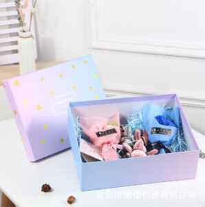 Large Gradient Color Rigid Gift Box with Lid main image 4