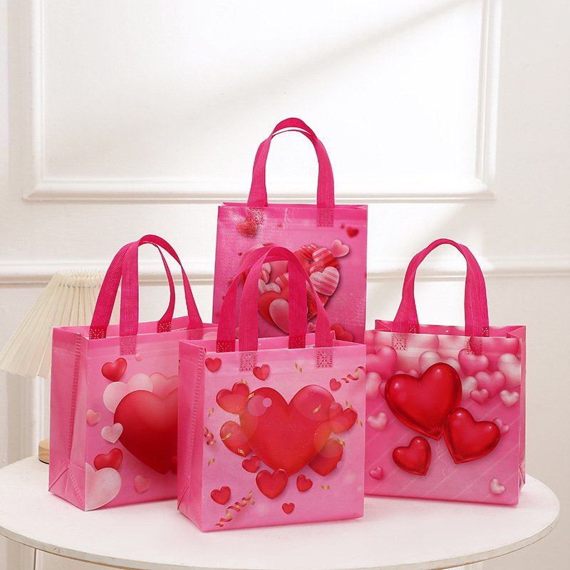 Vintage Kraft Paper Heart Gift Bag detail image 1